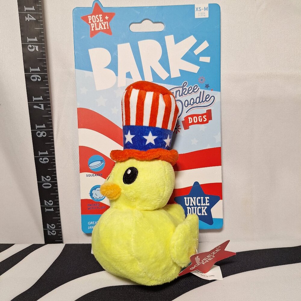 NWT Bark Uncle Duck Dog Toy XS-M